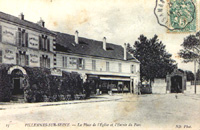 La place de l'Eglise et l'entrée du Parc