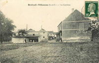 L'entrée des carrières  de gypse à Breteuil/(en fait, vraisemblablement à Médan)