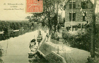La Seine et la villa "Le vieux moulin",/ vus du pont