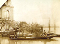 Le port et la maison de M. Machoire/pendant la crue de 1910