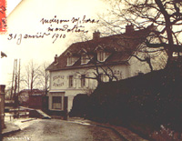 L'hôtel-restaurant "Le Sophora"/à la fin de la crue de 1910