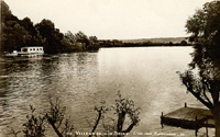 L'île de Platais, vue du chemin de halage/de Villennes à Médan