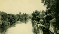 La Seine, en amont, vue du pont