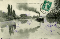 Remorqueur à vapeur devant l'île de Platais
