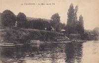 La rive de la Seine vers Médan et les peupliers