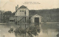 Villa inondée, en bord de Seine