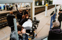 Tournage du téléfilm "Drôle de Noël"