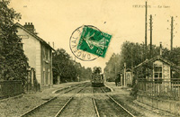 L'arrivée d'un train à l'ancienne gare