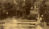Le restaurant "Chalet du Parc", vu de la Seine
