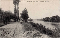 Les peupliers sur le chemin du bord de Seine/vers Médan