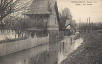 La crue de 1910, à Triel ? Plutôt à Villennes,/où le chemin de fer longe la Seine
