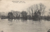 L'île et ses villas, inondées en 1910