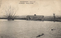 Une maison écroulée, suite à la crue de 1910