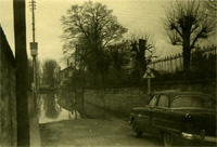 La rue des canotiers sous l'eau