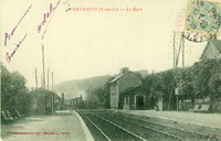 L'arrivée d'un train à l'ancienne gare