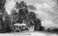 La terrasse de l'hostellerie de la Nourrée