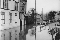 Crue de la Seine, rue du Pont