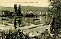 Pêche en barque sur la Seine/et du bord de l'île de Platais