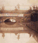 Le passage, impraticable,  sous le chemin de fer
