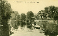 Rameur (avec chapeau et cravate)/sur le petit bras de la Seine