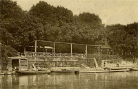 La terrasse du restaurant des Tilleuls/(M. Paul, directeur)