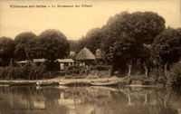 Le restaurant "Les Tilleuls",/vu de la Seine