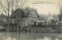 La villa "Le Vieux Moulin" pendant la crue de 1910