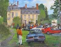 Exposition d'automobiles américaines à Acqueville