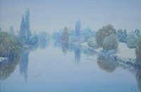 La Seine, vue du pont/sous la neige