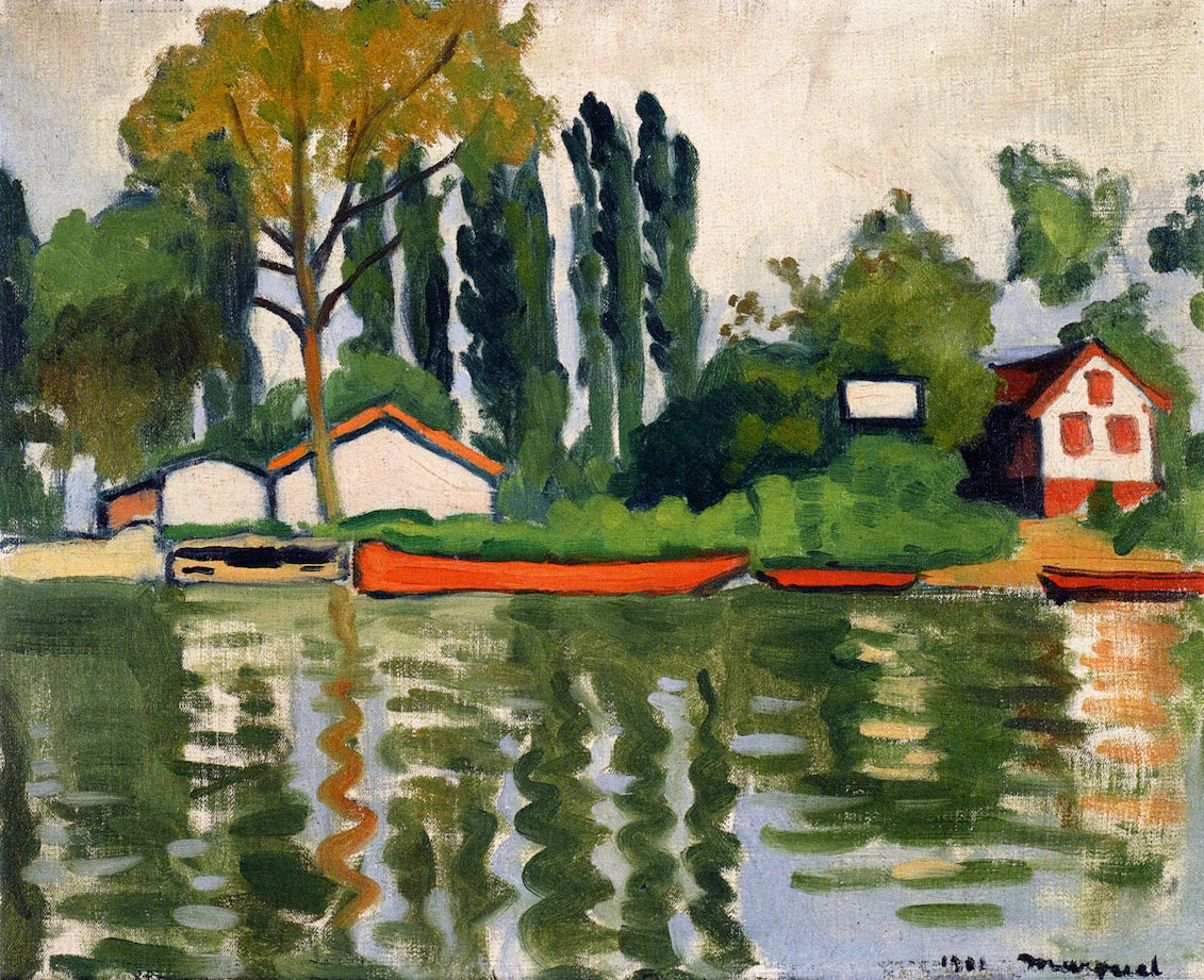 Autre tableau des Peupliers par Albert Marquet (1911).