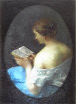 Tableau Femme lisant par André Sinet
