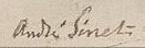 Signature André Sinet