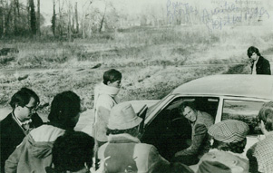 Stéphane Audran sur le tournage, dédicacé