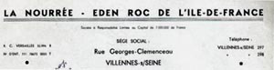 En-tête Eden Roc de l'Ile de France.