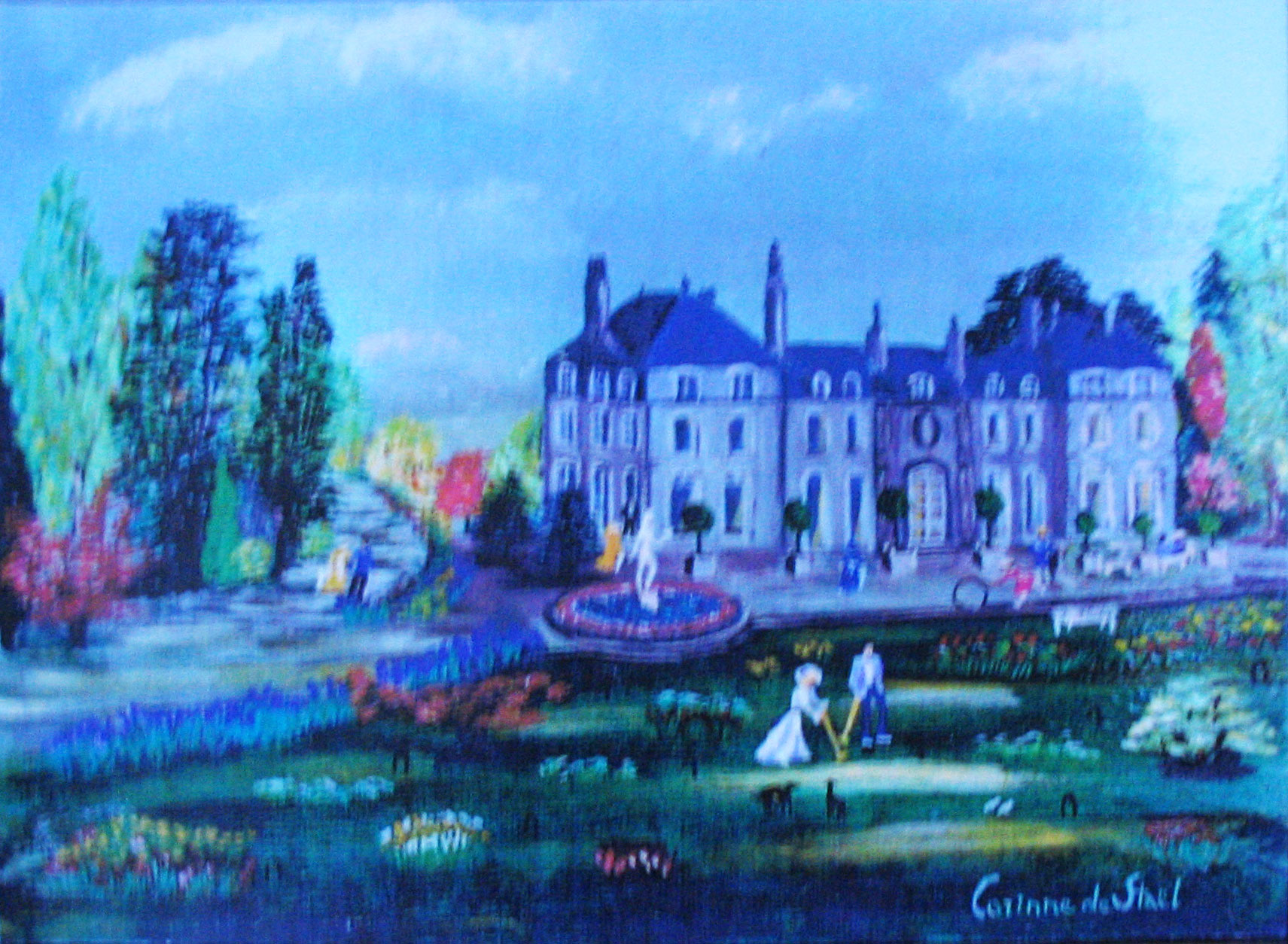 Miniature du château de Migneaux par Corinne de Staël