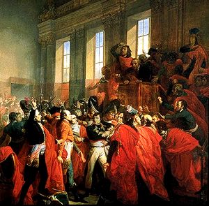 Bonaparte se présentant devant le Conseil des Cinq Cents.