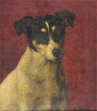 Tableau chien par Ferdinand Sinet 1