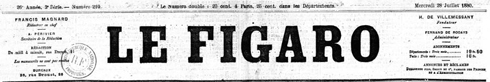 Article du Figaro de 1880.