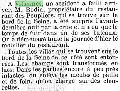 Article du Figaro sur les inondations de 1896.