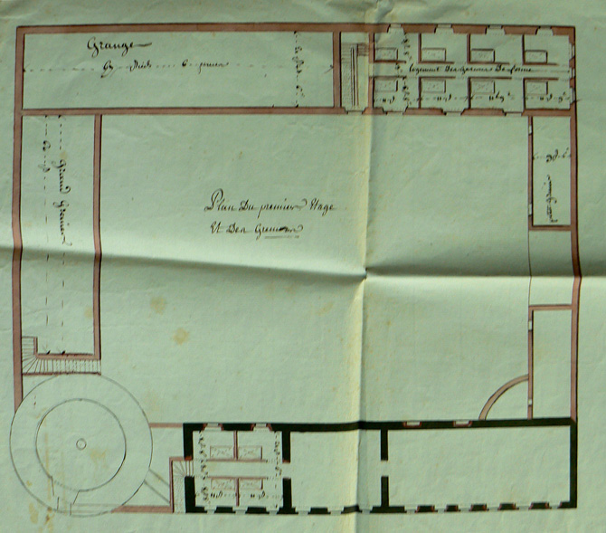 Plan de l'étage de la ferme