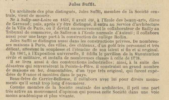 Notice nécrologique de Jules Suffit