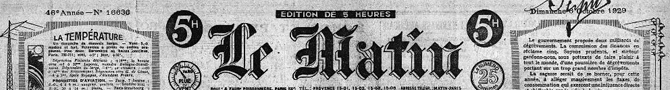 En-tête du journal Le Matin