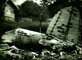 Fuselage de l'avion allemand écrasé.