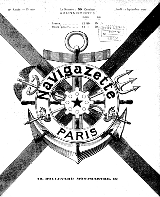 Article de la Navigazette de 1912.