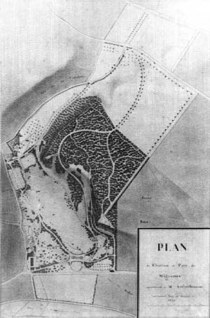 Plan du parc à l'anglaise, 1830