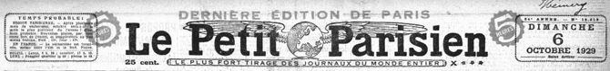 En-tête du journal Le Petit Parisien