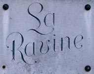 Plaque de la Rue de la Ravine