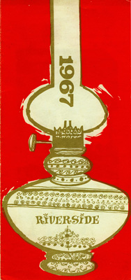 Menu du réveillon 1966 au Riverside.