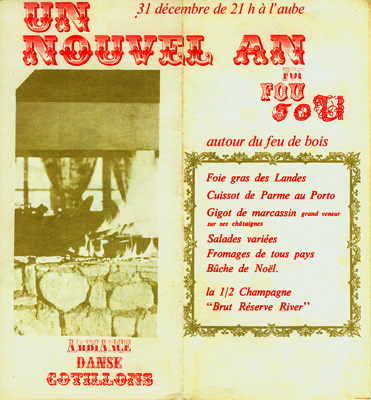 Publicité pour le réveillon 1966 au Riverside.
