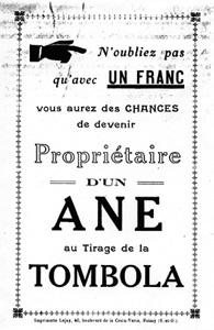 Gagnant de la tombola de la Rosière avec un âne